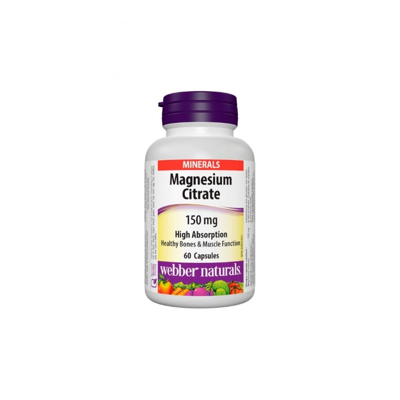 WEBBER NATURALS MAGNESIUM / МАГНЕЗИЙ ЦИТРАТ 150МГ КАПС. Х 60 WEBBER NATURALS MAGNESIUM / МАГНЕЗИЙ ЦИТРАТ 150МГ КАПС. Х 60