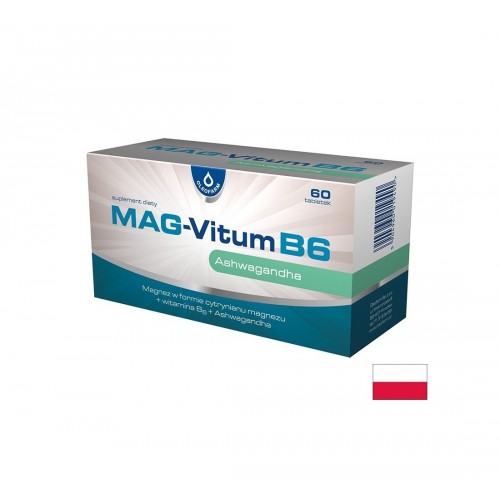 OLEOFARM MAG-VITUM B6 ASHWAGANDHA / МАГНЕЗИЙ 100 МГ + АШВАГАНДА 80 МГ + ВИТАМИН B6 ПРИ СТРЕС, НАПРЕЖЕНИЕ И УМОРА ТАБЛ. X 60