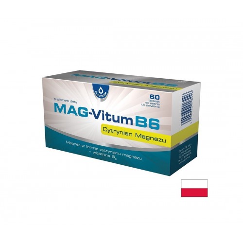 OLEOFARM MAG-VITUM B6 / МАГНЕЗИЙ 200 МГ + ВИТАМИН B6 ПРИ КРАМПИ, СТРЕС И НОРМАЛИЗИРАНЕ НА СЪРДЕЧНИЯ РИТЪМ ТАБЛ. X 60