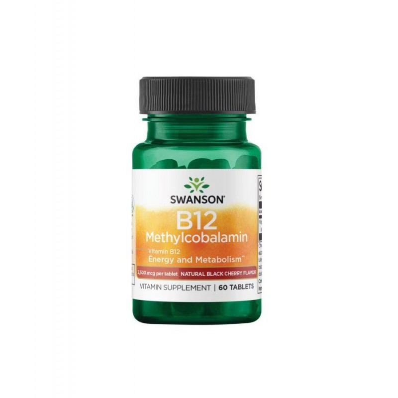 SWANSON METHYLCOBALAMIN HIGH ABSORPTION B-12 / СУОНСЪН МЕТИЛКОБАЛАМИН ВИТАМИН B-12 ТАБЛЕТКИ ЗА СМУЧЕНЕ С ВКУС НА ЧЕРЕША 2.5 МГ ТАБЛ. Х 60 SWANSON METHYLCOBALAMIN HIGH ABSORPTION B-12 / СУОНСЪН МЕТИЛКОБАЛАМИН ВИТАМИН B-12 ТАБЛЕТКИ ЗА СМУЧЕНЕ С ВКУС НА ЧЕРЕША 2.5 МГ ТАБЛ. Х 60