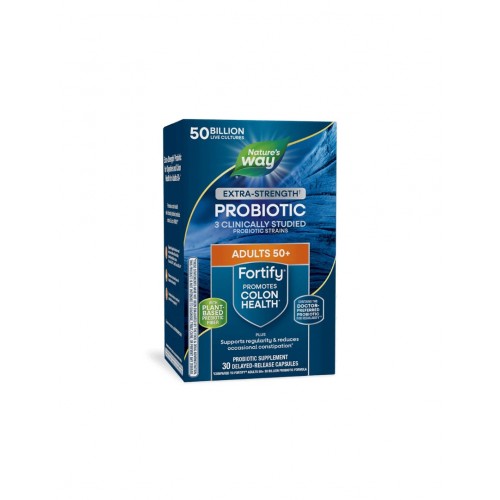 NATURE'S WAY FORTIFY PROBIOTIC ADULT 50+ / ПРОБИОТИК ЗА ВЪЗРАСТНИ 50+ 50 МЛРД. АКТИВНИ ПРОБИОТИЦИ, 10 ЩАМА ФОРМУЛА КАПС. Х30 NATURE'S WAY FORTIFY PROBIOTIC ADULT 50+ / ПРОБИОТИК ЗА ВЪЗРАСТНИ 50+ 50 МЛРД. АКТИВНИ ПРОБИОТИЦИ, 10 ЩАМА ФОРМУЛА КАПС. Х30