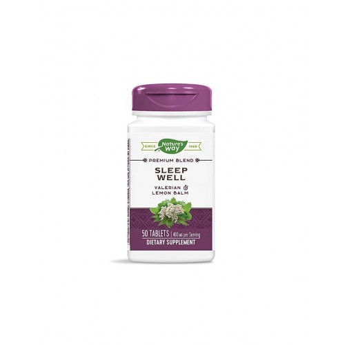 NATURE'S WAY PREMIUM BLEND SLEEP WELL / ПРЕМИУМ ФОРМУЛА ЗА ДОБЪР СЪН И РЕЛАКСАЦИЯ С ВАЛЕРИАНА, МАТОЧИНА, ВИТАМИН B2 ТАБЛ. Х50 NATURE'S WAY PREMIUM BLEND SLEEP WELL / ПРЕМИУМ ФОРМУЛА ЗА ДОБЪР СЪН И РЕЛАКСАЦИЯ С ВАЛЕРИАНА, МАТОЧИНА, ВИТАМИН B2 ТАБЛ. Х50