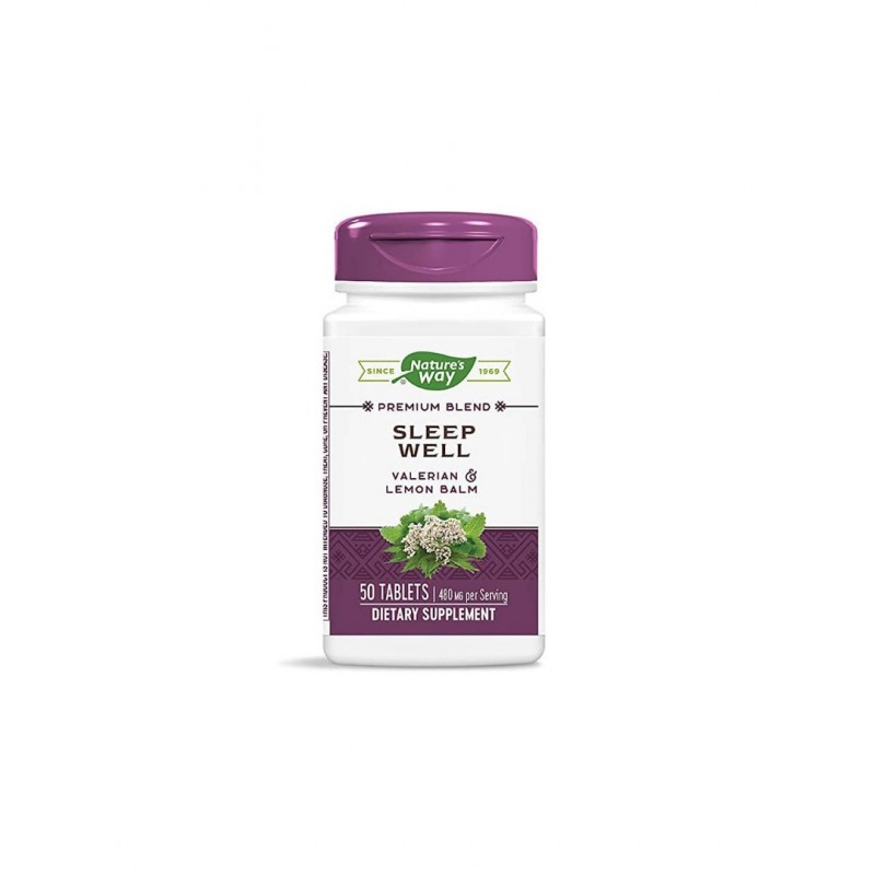 NATURE'S WAY PREMIUM BLEND SLEEP WELL / ПРЕМИУМ ФОРМУЛА ЗА ДОБЪР СЪН И РЕЛАКСАЦИЯ С ВАЛЕРИАНА, МАТОЧИНА, ВИТАМИН B2 ТАБЛ. Х50 NATURE'S WAY PREMIUM BLEND SLEEP WELL / ПРЕМИУМ ФОРМУЛА ЗА ДОБЪР СЪН И РЕЛАКСАЦИЯ С ВАЛЕРИАНА, МАТОЧИНА, ВИТАМИН B2 ТАБЛ. Х50