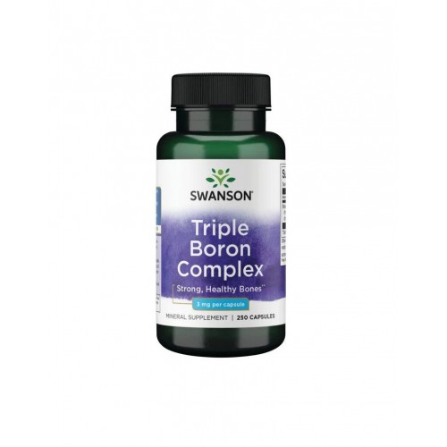 SWANSON TRIPLE BORON COMPLEX / СУОНСЪН ТРОЕН КОМПЛЕКС БОРОН 3 МГ КАПС. Х 250