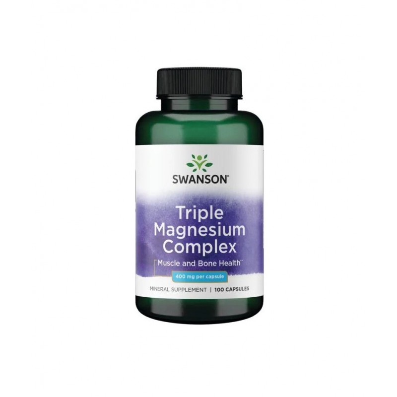 SWANSON TRIPLE MAGNESIUM COMPLEX / СУОНСЪН ТРОЕН МАГНЕЗИЕВ КОМПЛЕКС 400 МГ КАПС. Х 100 SWANSON TRIPLE MAGNESIUM COMPLEX / СУОНСЪН ТРОЕН МАГНЕЗИЕВ КОМПЛЕКС 400 МГ КАПС. Х 100