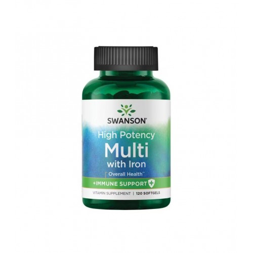 SWANSON HIHGLY EFFECTIVE MULTI / СУОНСЪН ВИСОКОЕФЕКТИВНИ МУЛТИВИТАМИНИ С ЖЕЛЯЗО + ИМУННА ПОДКРЕПА КАПС. Х 120 SWANSON HIHGLY EFFECTIVE MULTI / СУОНСЪН ВИСОКОЕФЕКТИВНИ МУЛТИВИТАМИНИ С ЖЕЛЯЗО + ИМУННА ПОДКРЕПА КАПС. Х 120