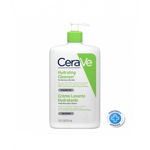 CERAVE HYDRATING CLEANSER / СЕРАВЕ ХИДРАТИРАЩ, ИЗМИВАЩ КРЕМ ЗА ЛИЦЕ И ТЯЛО ЗА НОРМАЛНА ДО СУХА КОЖА 976 МЛ CERAVE HYDRATING CLEANSER / СЕРАВЕ ХИДРАТИРАЩ, ИЗМИВАЩ КРЕМ ЗА ЛИЦЕ И ТЯЛО ЗА НОРМАЛНА ДО СУХА КОЖА 976 МЛ