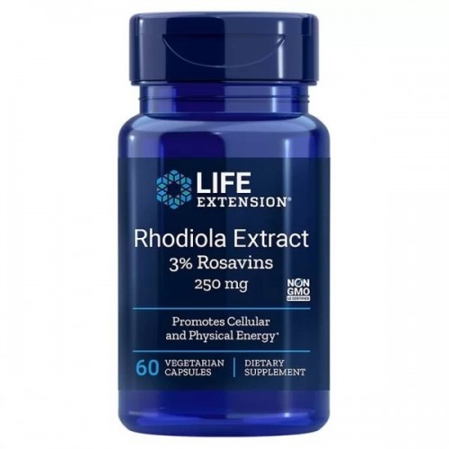 LIFE EXTENSION / RHODIOLA EXTRACT / ЗЛАТЕН КОРЕН 250МГ КАПС. X60