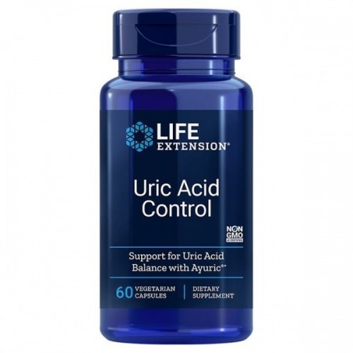 LIFE EXTENSION / URIC ACID CONTROL / КОНТРОЛ НА ПИКОЧНАТА КИСЕЛИНА 500МГ КАПС. X60