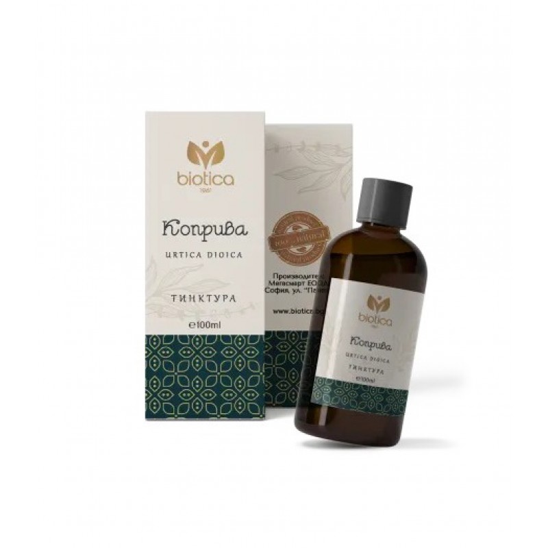 BIOTICA NETTLE / КОПРИВА ТИНКТУРА ЗА КРЪВОНОСНАТА СИСТЕМА И КОСТИТЕ 100 МЛ BIOTICA NETTLE / КОПРИВА ТИНКТУРА ЗА КРЪВОНОСНАТА СИСТЕМА И КОСТИТЕ 100 МЛ