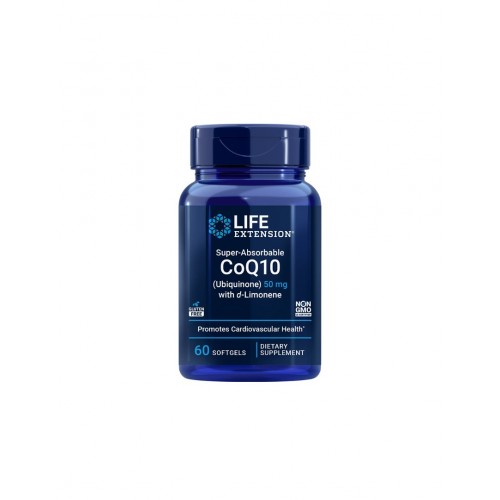 LIFE EXTENSION / SUPER - ABSORBABLE CoQ10 / КОЕНЗИМ Q10 (УБИКВИНОН) 50МГ + D-ЛИМОНЕН СОФТГЕЛ КАПС. X60 LIFE EXTENSION / SUPER - ABSORBABLE CoQ10 / КОЕНЗИМ Q10 (УБИКВИНОН) 50МГ + D-ЛИМОНЕН СОФТГЕЛ КАПС. X60
