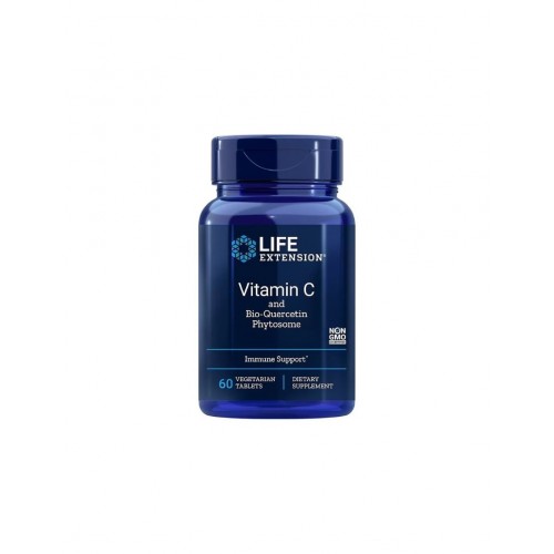 LIFE EXTENSION / VITAMIN C AND BIO-QUERCETIN PHYTOSOME / ВИТАМИН С И БИО КВЕРЦЕТИН ФИТОЗОМИ ТАБЛ. X60