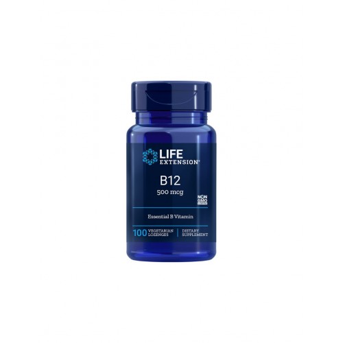LIFE EXTENSION / VITAMIN B12 / ВИТАМИН В12 500MCG ТАБЛ. ЗА СМУЧЕНЕ X100