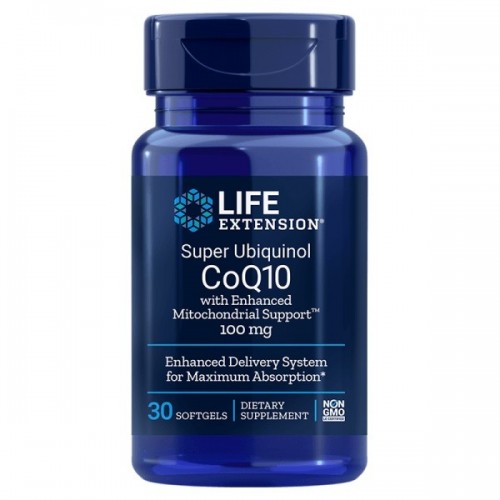 LIFE EXTENSION / SUPER UBIQUINOL COQ10 WITH ENHANCED MITOCHONDRIAL SUPPORT / КОЕНЗИМ Q10 С ПОДОБРЕНА МИТОХОНДРИАЛНА ПОДКРЕПА 100МГ СОФТГЕЛ КАПС. X30 LIFE EXTENSION / SUPER UBIQUINOL COQ10 WITH ENHANCED MITOCHONDRIAL SUPPORT / КОЕНЗИМ Q10 С ПОДОБРЕНА МИТОХОНДРИАЛНА ПОДКРЕПА 100МГ СОФТГЕЛ КАПС. X30