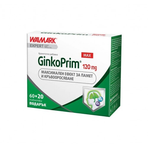 WALMARK GINKOPRIM / ГИНКОПРИМ МАКС 120 МГ ТАБЛ.  Х 60+20 