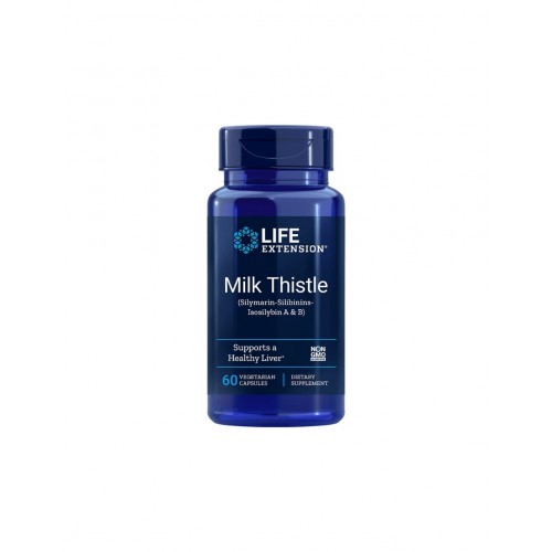 LIFE EXTENSION / MILK THISTLE (SILYMARIN-SILIBIINS-ISOSILYBIN A & B) / ЕКСТРАКТ ОТ БЯЛ ТРЪН КАПС. X60
