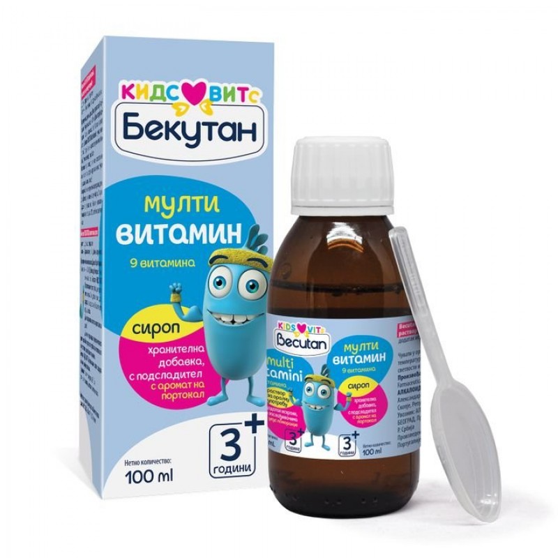 ALKALOID BECUTAN MULTIVITAMINS / БЕКУТАН МУЛТИВИТАМИН СИРОП 100МЛ
