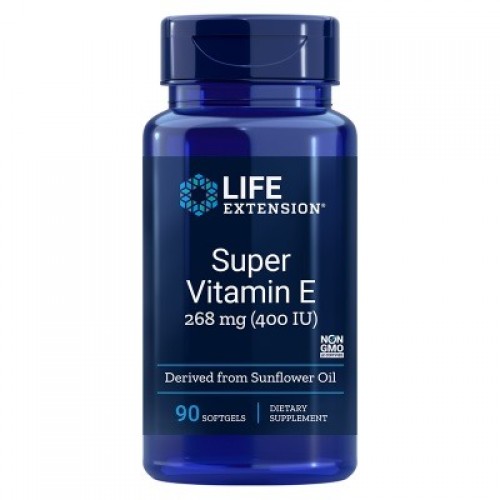 LIFE EXTENSION / SUPER VITAMIN E / СУПЕР ВИТАМИН Е (D-АЛФА ТОКОФЕРОЛ) 400 IU СОФТГЕЛ КАПС. X90 LIFE EXTENSION / SUPER VITAMIN E / СУПЕР ВИТАМИН Е (D-АЛФА ТОКОФЕРОЛ) 400 IU СОФТГЕЛ КАПС. X90