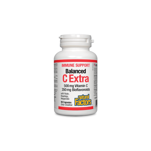 NATURAL FACTORS Immune Support Balanced C Extra (Витамин С 500 mg + Биофлавоноиден комплекс 350 mg) x 90 капсули