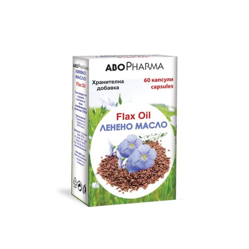 ABO PHARMA FLAX OIL / ЛЕНЕНО МАСЛО 1000МГ КАПС. Х60