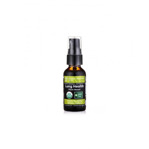 GLOBAL HEALING RAW HERBAL EXTRACT LUNG HEALTH / СПРЕЙ ЗА ДИХАТЕЛНАТА СИСТЕМА С БИЛКИ И РАСТИТЕЛНИ МАСЛА 29.6МЛ