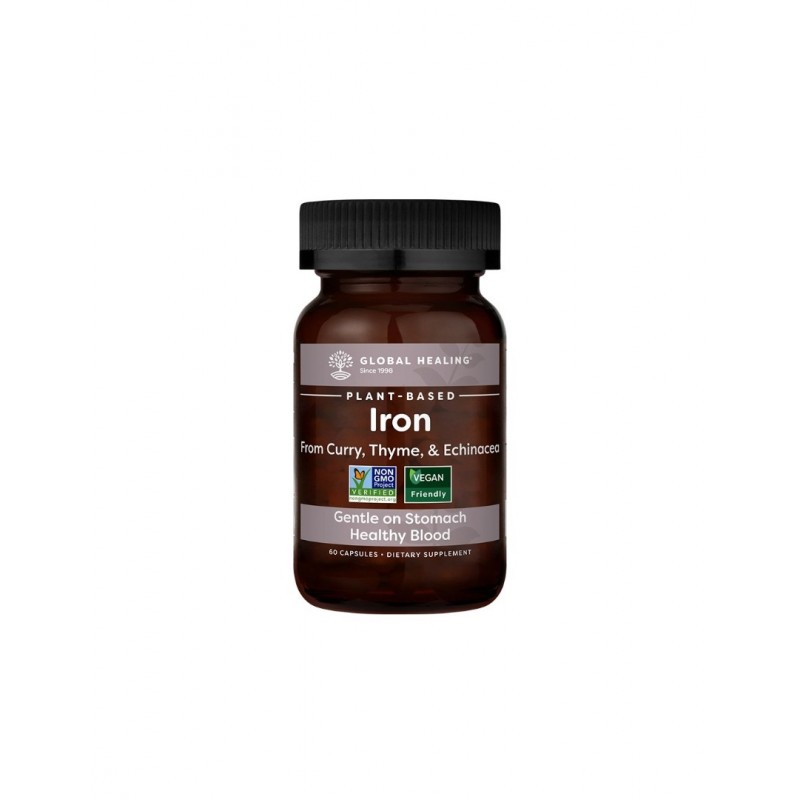 GLOBAL HEALING PLANT BASED IRON / ВЕГАН ЖЕЛЯЗО (ОТ КЪРИ, МАЩЕРКА И ЕХИНАЦЕЯ) КАПС. Х60