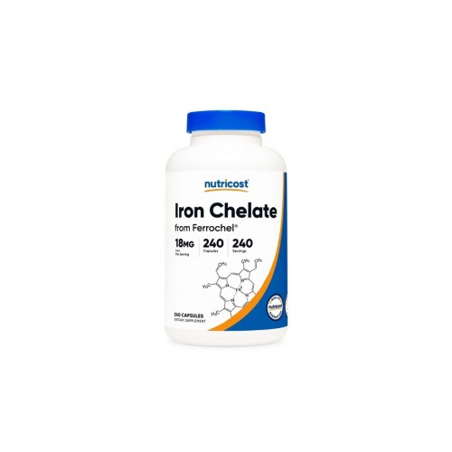 NUTRICOST IRON CHELATE FROM FERROCHEL / ЖЕЛЯЗО (БИСГЛИОЦИНАТ ХЕЛАТ) КАПС. Х240