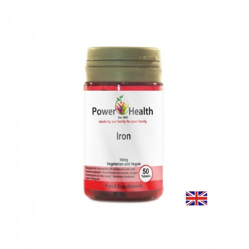 POWER HEALTH IRON / АНЕМИЯ ЖЕЛЯЗО (ФУМАРАТ) 14 МГ ТАБЛ. Х 50 POWER HEALTH IRON / АНЕМИЯ ЖЕЛЯЗО (ФУМАРАТ) 14 МГ ТАБЛ. Х 50