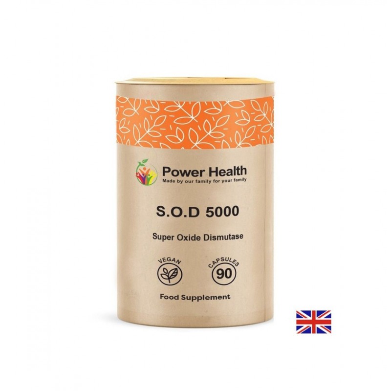 POWER HEALTH S.O.D 5000 / АНТИОКСИДАНТ СУПЕРОКСИД ДИСМУТАЗА КАПС. Х 90 POWER HEALTH S.O.D 5000 / АНТИОКСИДАНТ СУПЕРОКСИД ДИСМУТАЗА КАПС. Х 90