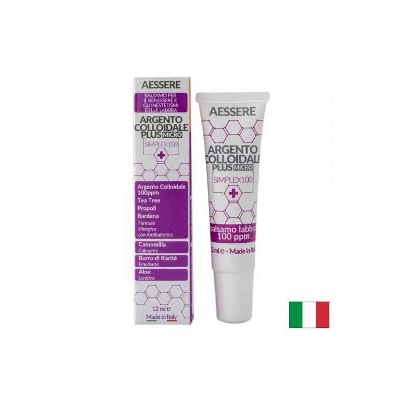 AESSERE ARGENTO COLLOIDALE PLUS SIMPLEX / БАЛСАМ ЗА УСТНИ С КОЛОИДНО СРЕБРО ГРИЖА ПРИ СКЛОННОСТ КЪМ ХЕРПЕСИ 12 МЛ AESSERE ARGENTO COLLOIDALE PLUS SIMPLEX / БАЛСАМ ЗА УСТНИ С КОЛОИДНО СРЕБРО ГРИЖА ПРИ СКЛОННОСТ КЪМ ХЕРПЕСИ 12 МЛ