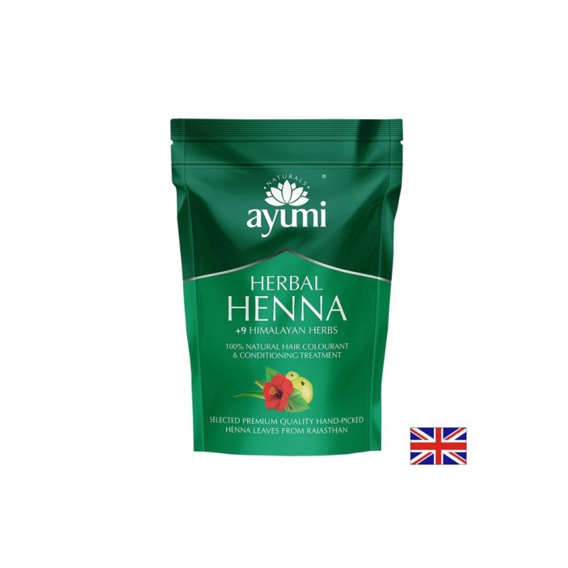 AYUMI BIO ACTOVE HERBAL HENNA + 9 HIMALAYAN HERBS / БИЛКОВА КЪНА С 9 ХИМАЛАЙСКИ БИЛКИ 150 ГР