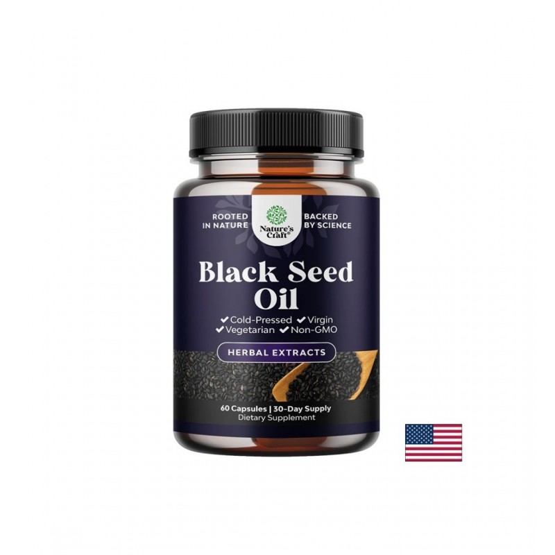 NATURE'S CRAFT BLACK SEED OIL / ЧЕРЕН КИМИОН (МАСЛО ОТ СЕМЕНА) ИМУНИТЕТ И ХОРМОНАЛЕН БАЛАНС 500 МГ КАПС. X 60 NATURE'S CRAFT BLACK SEED OIL / ЧЕРЕН КИМИОН (МАСЛО ОТ СЕМЕНА) ИМУНИТЕТ И ХОРМОНАЛЕН БАЛАНС 500 МГ КАПС. X 60