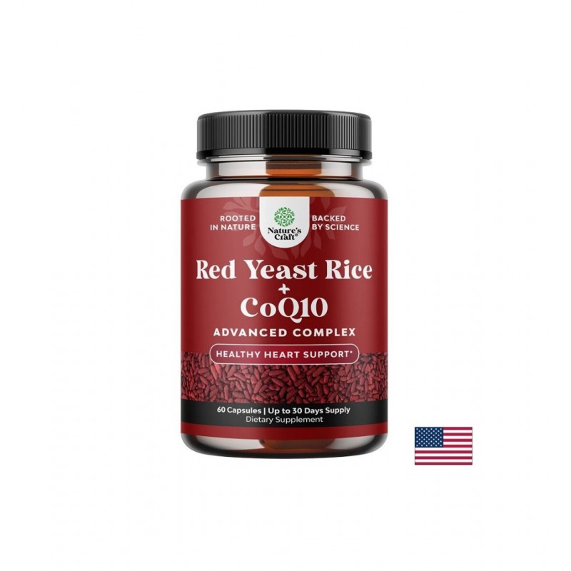 NATURE'S CRAFT RED YEAST RICE + COQ10 / ЧЕРВЕН ОРИЗ (ДРОЖДИ) 600 МГ + КОЕНЗИМ Q10 50 МГ ХОЛЕСТЕРОЛ И СЪРДЕЧНО ЗДРАВЕ КАПС. X 60 NATURE'S CRAFT RED YEAST RICE + COQ10 / ЧЕРВЕН ОРИЗ (ДРОЖДИ) 600 МГ + КОЕНЗИМ Q10 50 МГ ХОЛЕСТЕРОЛ И СЪРДЕЧНО ЗДРАВЕ КАПС. X 60