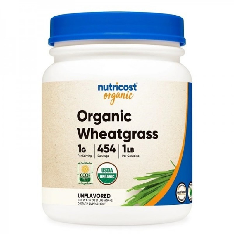 NUTRICOST ORGANIC WHEATGRASS / ПШЕНИЧНА ТРЕВА ОРГАНИК 454ГР ПРАХ