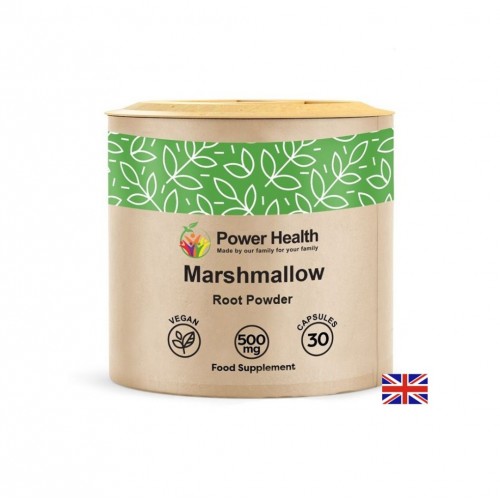 POWER HEALTH MARSHMALLOW ROOT POWDER / ДИХАТЕЛНА СИСТЕМА БЯЛА РУЖА (КОРЕН) 500 МГ КАПС. Х 30 
