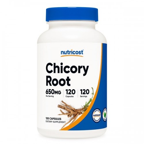 NUTRICOST CHICORY ROOT / ЦИКОРИЯ (КОРЕН) 650МГ КАПС. Х120