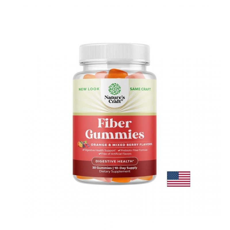 NATURE'S CRAFT FIBER GUMMIES / ФИБРИ ОТ ЦИКОРИЯ РЕДОВНО ХРАНОСМИЛАНЕ И ЗДРАВ ЧРЕВЕН ТРАКТ ЖЕЛИРАНИ ТАБЛ. X 30