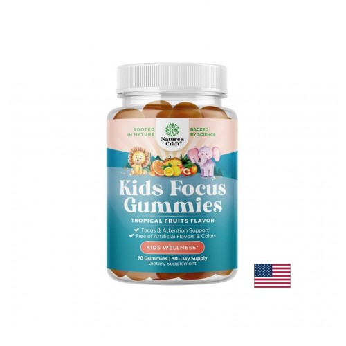 NATURE'S CRAFT KIDS FOCUS GUMMIES / ФОКУС ФОРМУЛА ЗА ДЕЦА КОНЦЕНТРАЦИЯ И ПАМЕТ ЖЕЛИРАНИ ТАБЛ. X 90