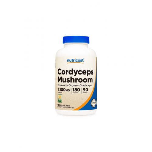 NUTRICOST CORDYCEPS MUSHROOM ORGANIC / КОРДИЦЕПС 550МГ КАПС. Х180