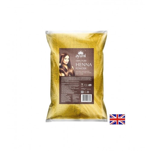AYUMI PURE HENNA POWDER / КЪНА НА ПРАХ 100% ЧИСТА И НАТУРАЛНА 500 ГР