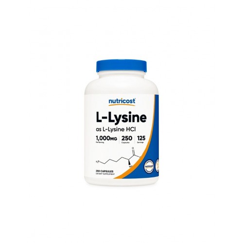 NUTRICOST L-LYSINE / Л-ЛИЗИН (ХИДРОХЛОРИД) 500МГ КАПС. Х250