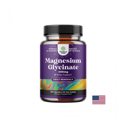 NATURE'S CRAFT MAGNESIUM GLYCINATE / МАГНЕЗИЙ (БИСГЛИЦИНАТ) СПОКОЕН СЪН И НЕРВНА СИСТЕМА 100 МГ КАПС. X 120