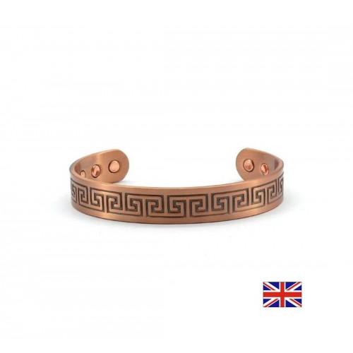 POWER HEALTH MAGNETIC BRACELET BRACELET GREEK KEY DESIGN LARGE / МАГНИТНА ГРИВНА ГРЪЦКИ КЛЮЧ ЕНЕРГИЯ И СТАБИЛНОСТ ( РАЗМЕР L, 17.8 СМ.) 1 БР