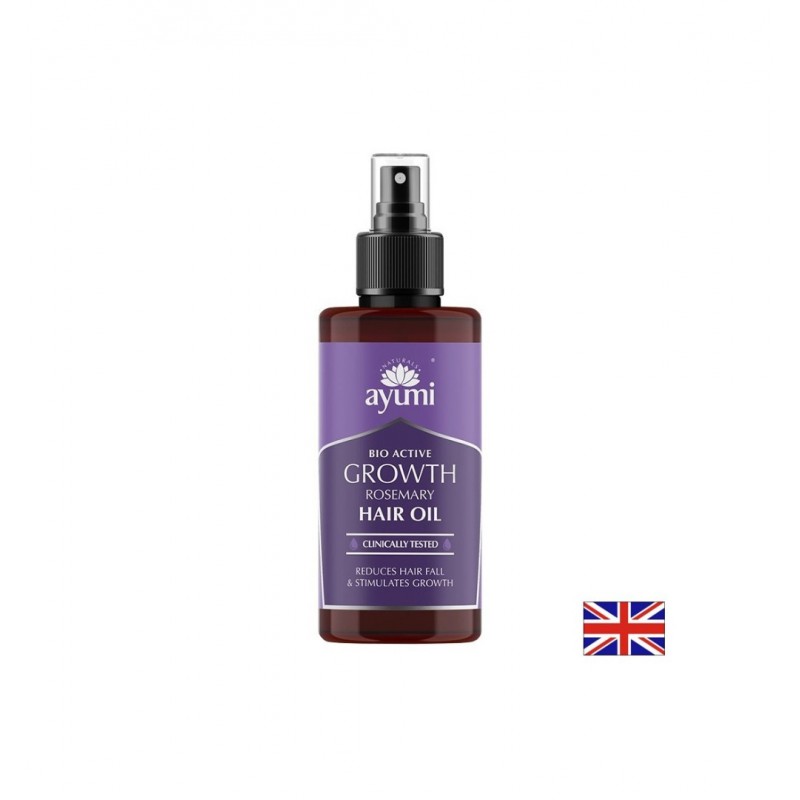 AYUMI BIO ACTIVE GROWTH ROSEMARY HAIR OIL / МАСЛО ЗА РАСТЕЖ НА КОСАТА С РОЗМАРИН ПРИ ИЗТЪНЯВАНЕ И СЛАБИ КОРЕНИ 100 МЛ