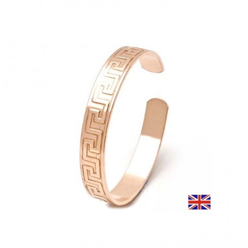 POWER HEALTH GREEK KEY PATTERN COPPER BANGLE LARGE / МЕДНА ГРИВНА С ГРЪЦКИ МОТИВИ 3/8 ПРИ БОЛКИ В СТАВИТЕ (РАЗМЕР L 20 СМ. / 9.5 ММ.) POWER HEALTH GREEK KEY PATTERN COPPER BANGLE LARGE / МЕДНА ГРИВНА С ГРЪЦКИ МОТИВИ 3/8 ПРИ БОЛКИ В СТАВИТЕ (РАЗМЕР L 20 СМ. / 9.5 ММ.)