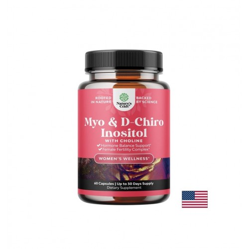 NATURE'S CRAFT MYO D-CHIRO INOSITOL WITH CHOLINE / МИО-ИНОЗИТОЛ 250 МГ + D-ХИРО ИНОЗИТОЛ 12.5 МГ + ХОЛИН 50 МГ КАПС. X 60