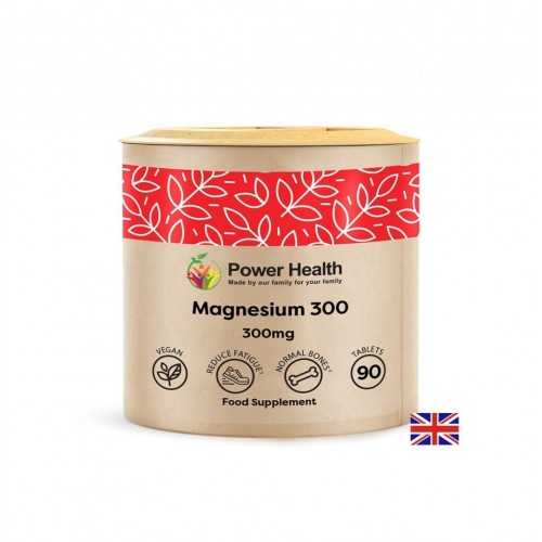POWER HEALTH MAGNESIUM / МУСКУЛНА И НЕРВНА СИСТЕМА МАГНЕЗИЙ (ОКСИД) 300 МГ ТАБЛ. Х 90