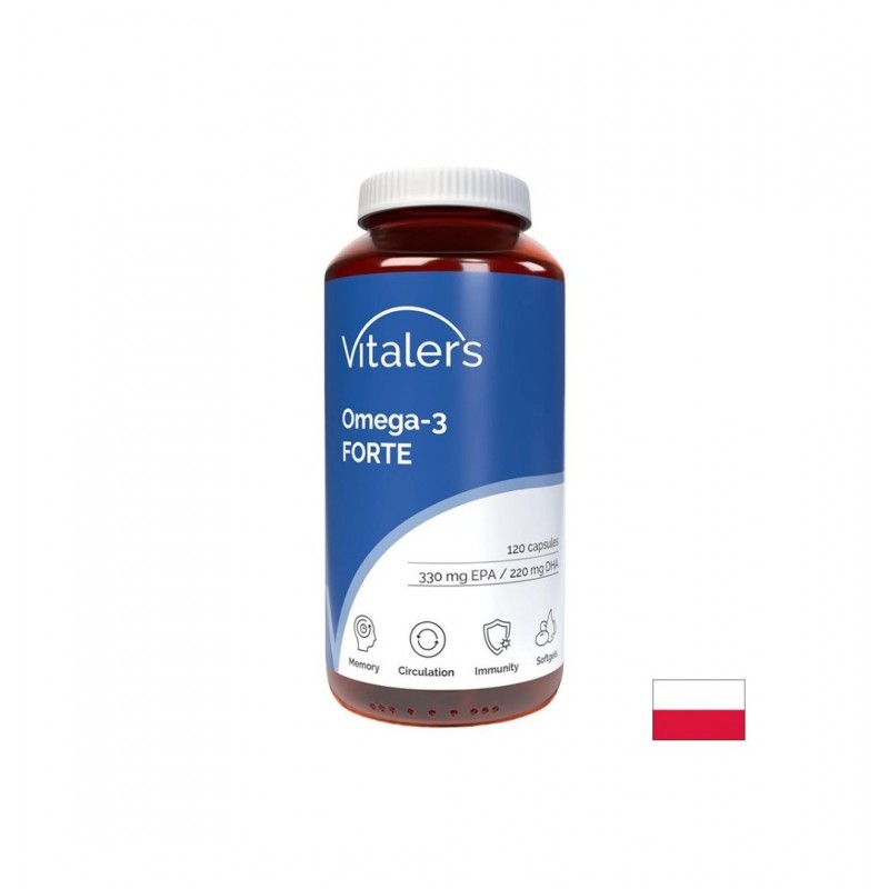 VITALER'S OMEGA-3 FORTE / ОМЕГА 3 ФОРТЕ 1000 МГ (EPA 330 МГ / DHA 220 МГ) + ВИТАМИН Е ЗДРАВО СЪРЦЕ, ОСТЪР УМ И ДОБРО ЗРЕНИЕ КАПС. X 120 VITALER'S OMEGA-3 FORTE / ОМЕГА 3 ФОРТЕ 1000 МГ (EPA 330 МГ / DHA 220 МГ) + ВИТАМИН Е ЗДРАВО СЪРЦЕ, ОСТЪР УМ И ДОБРО ЗРЕНИЕ КАПС. X 120