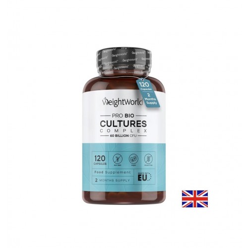 WEIGHT WOLRD PRO BIO CULTURES COMPLEX / ПРОБИОТИЧЕН КОМПЛЕКС ЗА БАЛАНСИРАН МИКРОБИОМ И ИМУНИТЕТ, 30 МЛРД. ПРОБИОТИЦИ, 20 ЩАМА + ПРЕБИОТИЦИ КАПС. X 120 WEIGHT WOLRD PRO BIO CULTURES COMPLEX / ПРОБИОТИЧЕН КОМПЛЕКС ЗА БАЛАНСИРАН МИКРОБИОМ И ИМУНИТЕТ, 30 МЛРД. ПРОБИОТИЦИ, 20 ЩАМА + ПРЕБИОТИЦИ КАПС. X 120