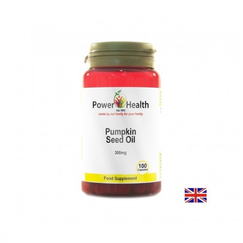 POWER HEALTH PUMPKIN SEED OIL / ПРОСТАТА И УРИНАРЕН ТРАКТ МАСЛО ОТ ТИКВЕНО СЕМЕ 300 МГ КАПС. Х 100 